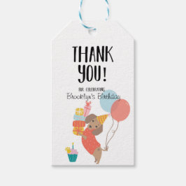 Let's Paw-ty, Dog Birthday, Puppy Party Geschenkanhänger