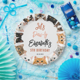 Let's Pawty Cat 5th Birthday | Custom Birthday Kid Pappteller