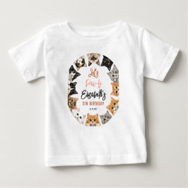 Let's Pawty Katze 5. Geburtstag | Individueller Ge Baby T-shirt