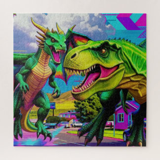 Lets Play - Grüner Drache und Dinosaurier Puzzle