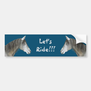 Lets Ride Horse Bumper Sticker Autoaufkleber