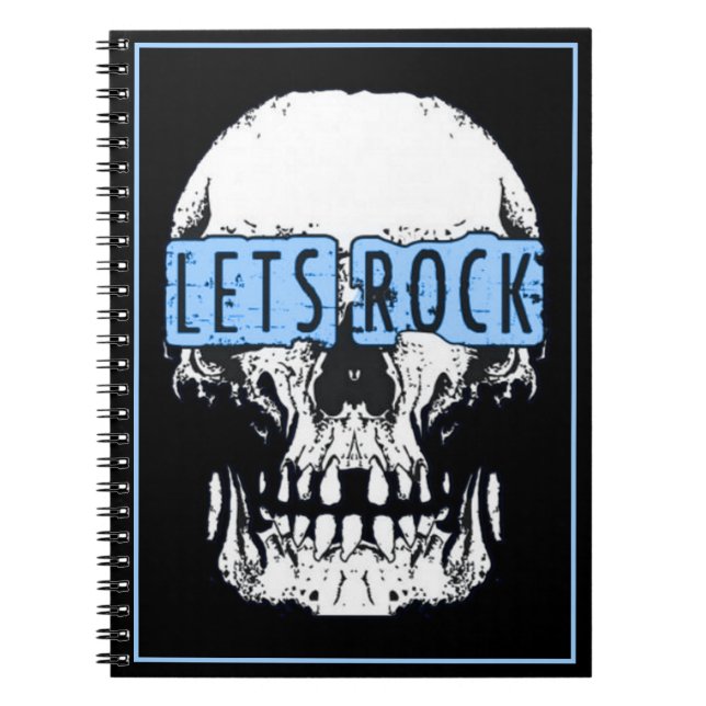 Let's Rock Skull-Notebook Notizblock (Vorderseite)