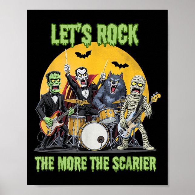 Lets Rock The More The Ier Clic Monsters Halloween Poster (Vorne)