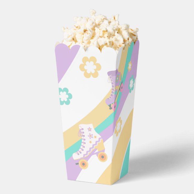 Lets Roll Roller Skate Retro Girl Birthday Pastel Geschenkschachtel (Geplatzt)