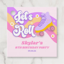 Let's Roll Roller Skate Skating Birthday Party