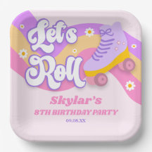 Let's Roll Roller Skate Skating Birthday Party