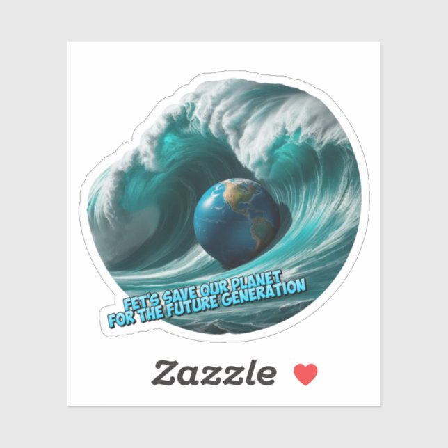 Let's save our planet for the future generation aufkleber (Blatt)