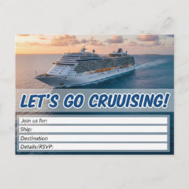 Let's Set Sail! Cruise Invitation Feiertagspostkarte