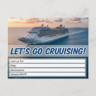 Let's Set Sail! Cruise Invitation Feiertagspostkarte