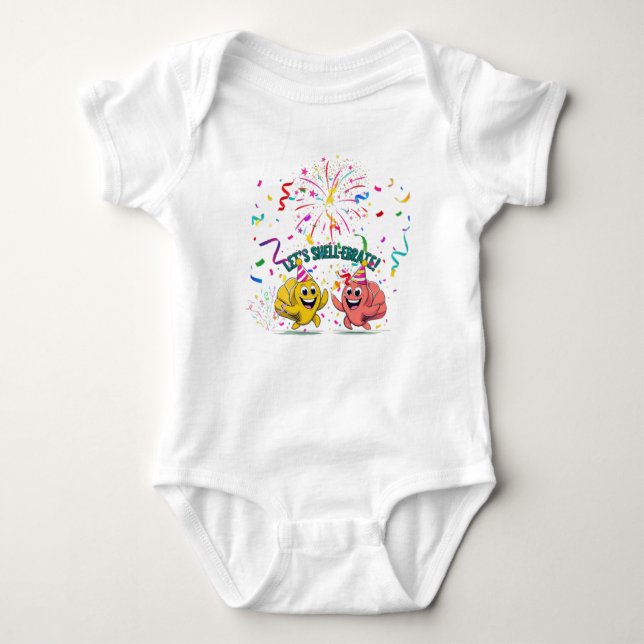 Let's shell-ebrate! baby strampler (Vorderseite)