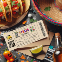 "Let's Taco Bout It" Mexican Fiesta Wedding Ticket