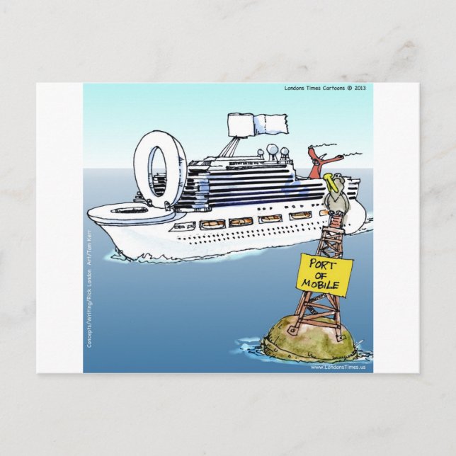 Lets Take A Cruise Funny Ohrs Tees & Cards Postkarte (Vorderseite)