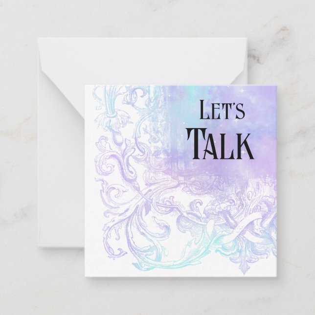 *~* Let's Talk AP63 Relationship Flat Note Card Mitteilungskarte (Vorderseite)