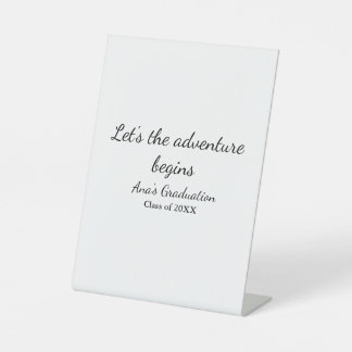 lets the adventure begins graduation class of 20XX Sockelschild