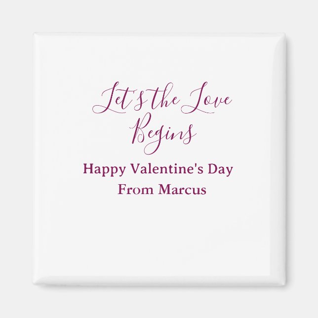 lets the fun begins happy new year name year simpl magnet (Vorne)