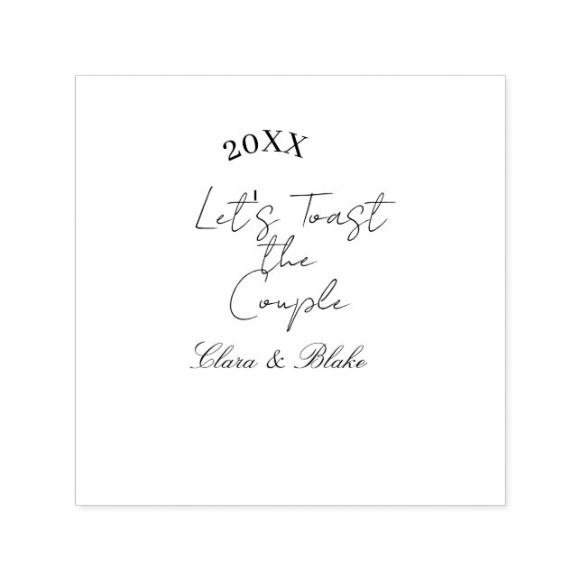 Let's toast the couple engagement wedding party ye permastempel (Design)