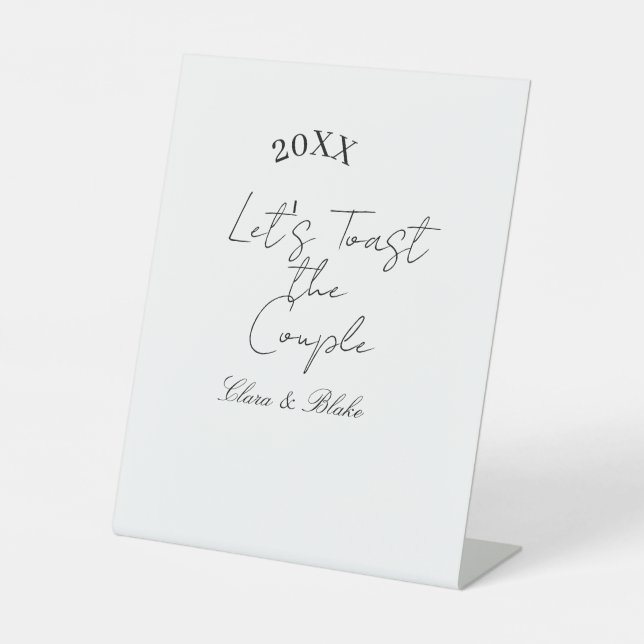 Let's toast the couple engagement wedding party ye sockelschild (Vorderseite)