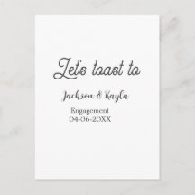 Let's toast to engagement party name date elegant 