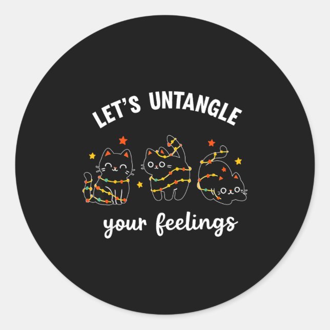Let's Untangle Your Feelings School Counselor Chri Runder Aufkleber (Vorderseite)