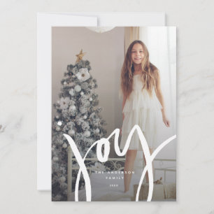 Letted Joy Holiday Foto Card Feiertagskarte