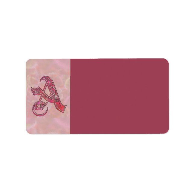 Letter A Address Label Adressaufkleber (Vorne)