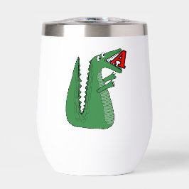 Letter A Alligator Baby Bodysuit. Süße Tier Alp