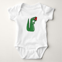 Letter A Alligator Baby Bodysuit. Süße Tier Alp