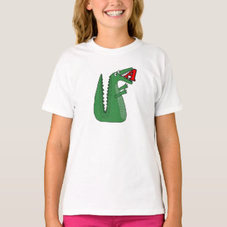 Letter A Alligator Baby Bodysuit. Süße Tier Alp T-Shirt