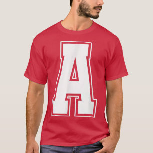 Letter A - Alphabet Bold Hauptstadt Obere Fallinit T-Shirt