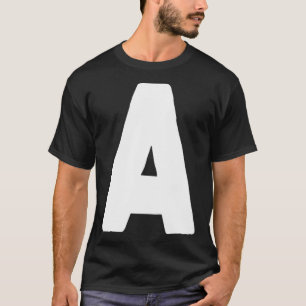 Letter A big and fett white T-Shirt