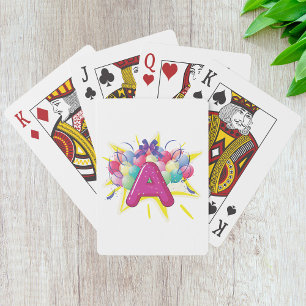 Letter A Celebration Playing Cards Spielkarten