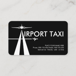 Letter-A Flughafen Rollbahn Taxi Service Visitenkarte