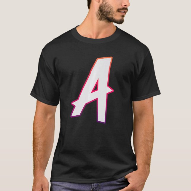 Letter A Graffiti Street Letter A Typografy Alpha T-Shirt (Vorderseite)