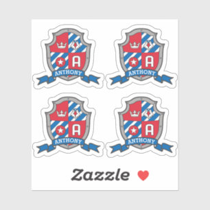Letter A individuelle Name Anthony Adle Ritter Wap Aufkleber