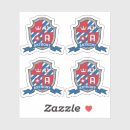 Letter A individuelle Name Anthony Adler Ritter Wa Aufkleber