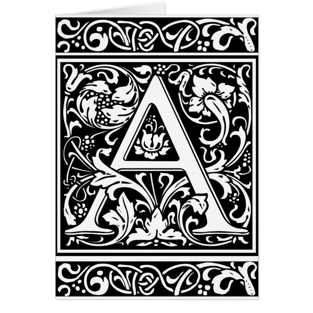 Letter A Medival Monogram Art Nouveau (Vorne)