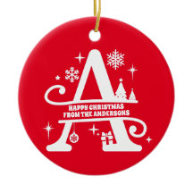 Letter A Monogram, Initial Family Name Gruß