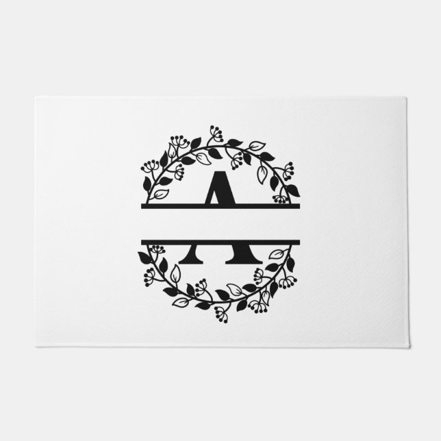 Letter A Monogram Personalisiert Fußmatte (Vorderseite)