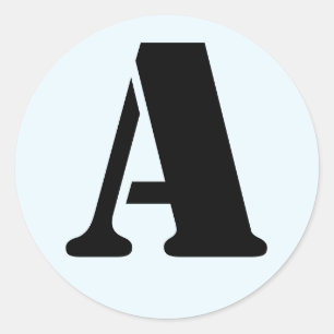 Letter A Stencil Alphabet von Janz Alice Blue Runder Aufkleber