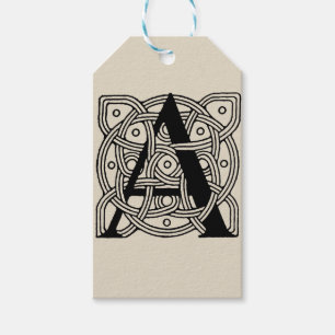 Letter A Vintag Celtic Knot Monogram Geschenkanhänger