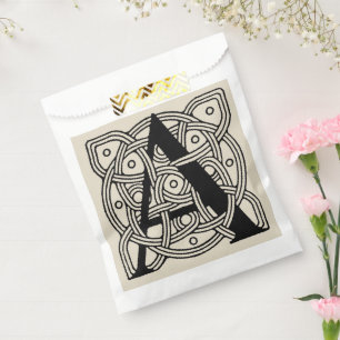 Letter A Vintag Celtic Knot Monogram Geschenktütchen