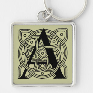 Letter A Vintage Celtic Knot Monogram Schlüsselanhänger