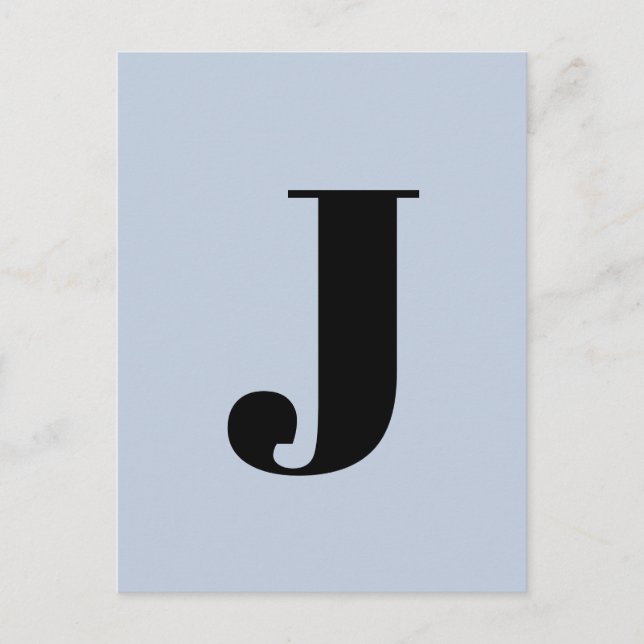 Letter Alphabet | Benutzerdefiniertes Minimalistis Postkarte (Vorderseite)