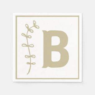 Letter B Alphabet Block Gender Neutral Baby Dusche Serviette