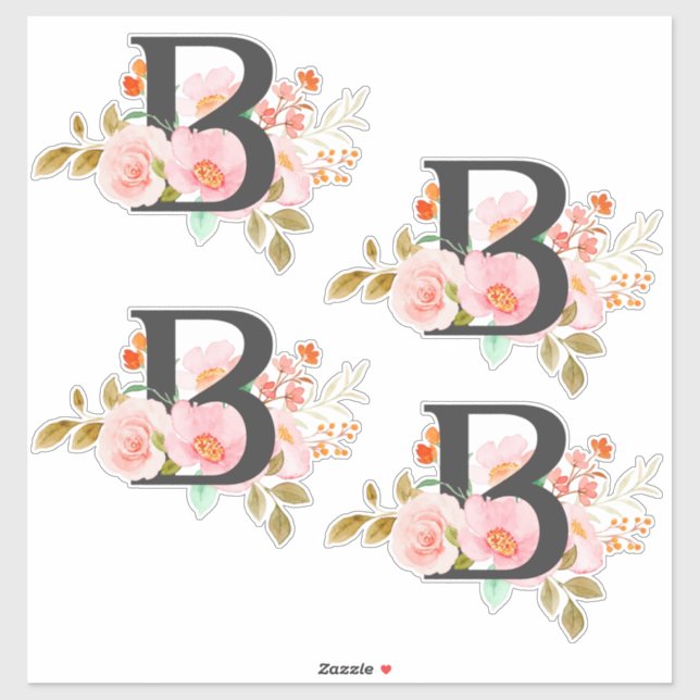 Letter B Aufkleber (Blatt)
