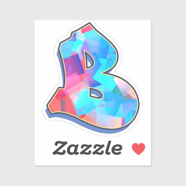 Letter B -  Color Mix Aufkleber (Blatt)