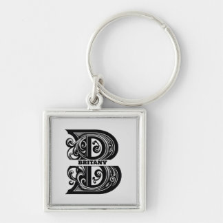 Letter B Custom Monogram Schlüsselanhänger
