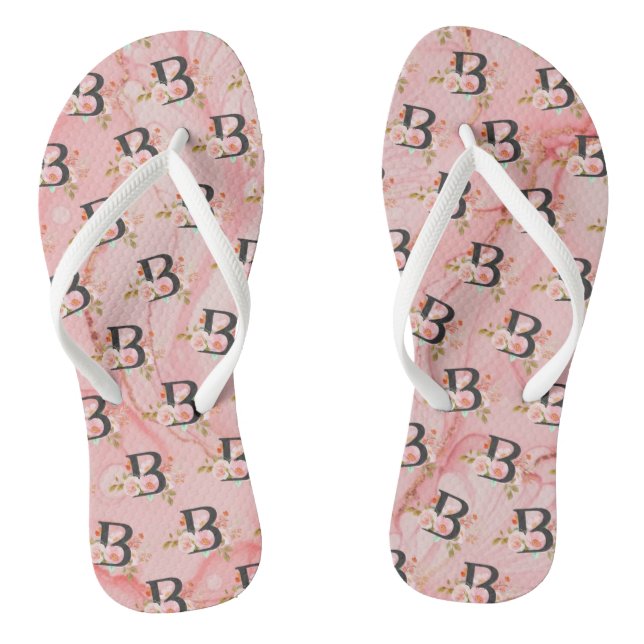 Letter B Flip Flops (Fußbett)