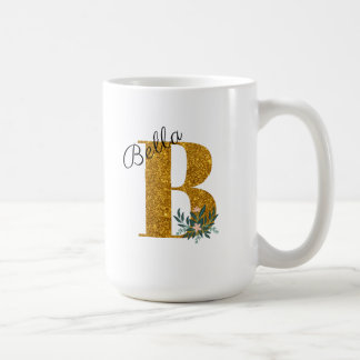 Letter B Golden Monogramm Kaffeetasse