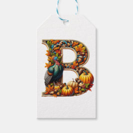 Letter B in Thanksgiving style Geschenkanhänger
